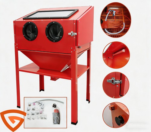 Sand blasting cabinet - sand,
